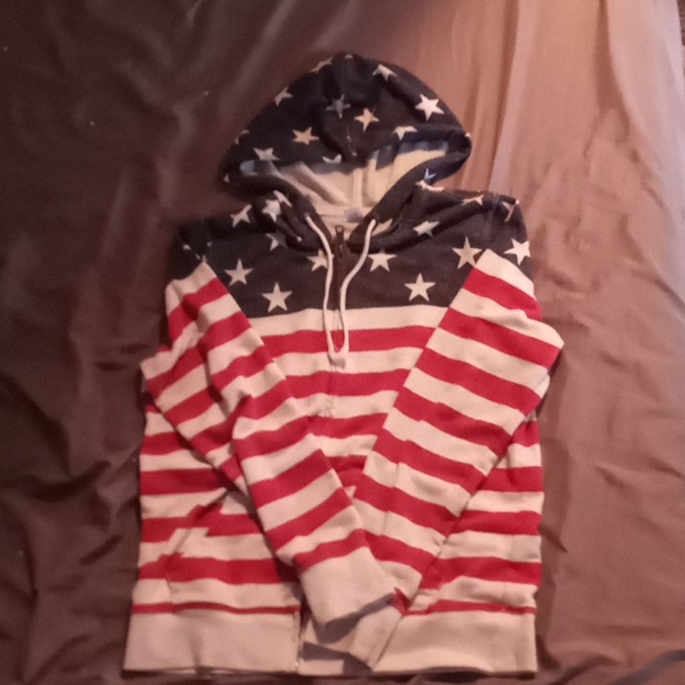 Red white and blue Hoodie